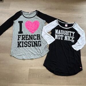 Victoria’s Secret PINK Set of 2 Nightgown Tees Large